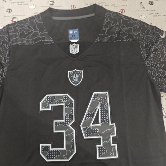 NFL Nike Black Los Angeles Raiders Jersey No. 34 - Picture 3 of 6